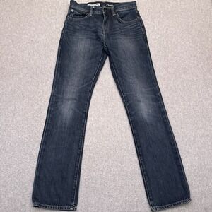 Gap 1969 Jeans Mens 28x32 Straight Leg Dark Wash Denim 100% Cotton Faded Whisker